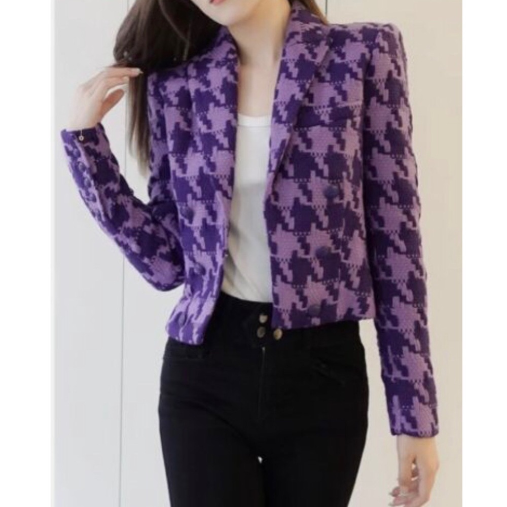 L’agence Inez Cropped Tweed Blazer - Picture 3 of 3